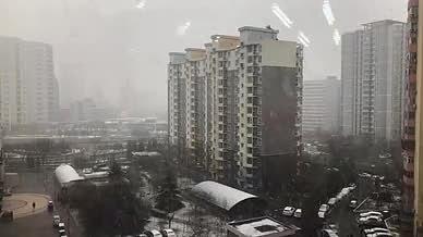 雪景城市下雪冬天视频的预览图